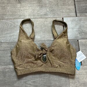 Gold Glitter Bikini Top